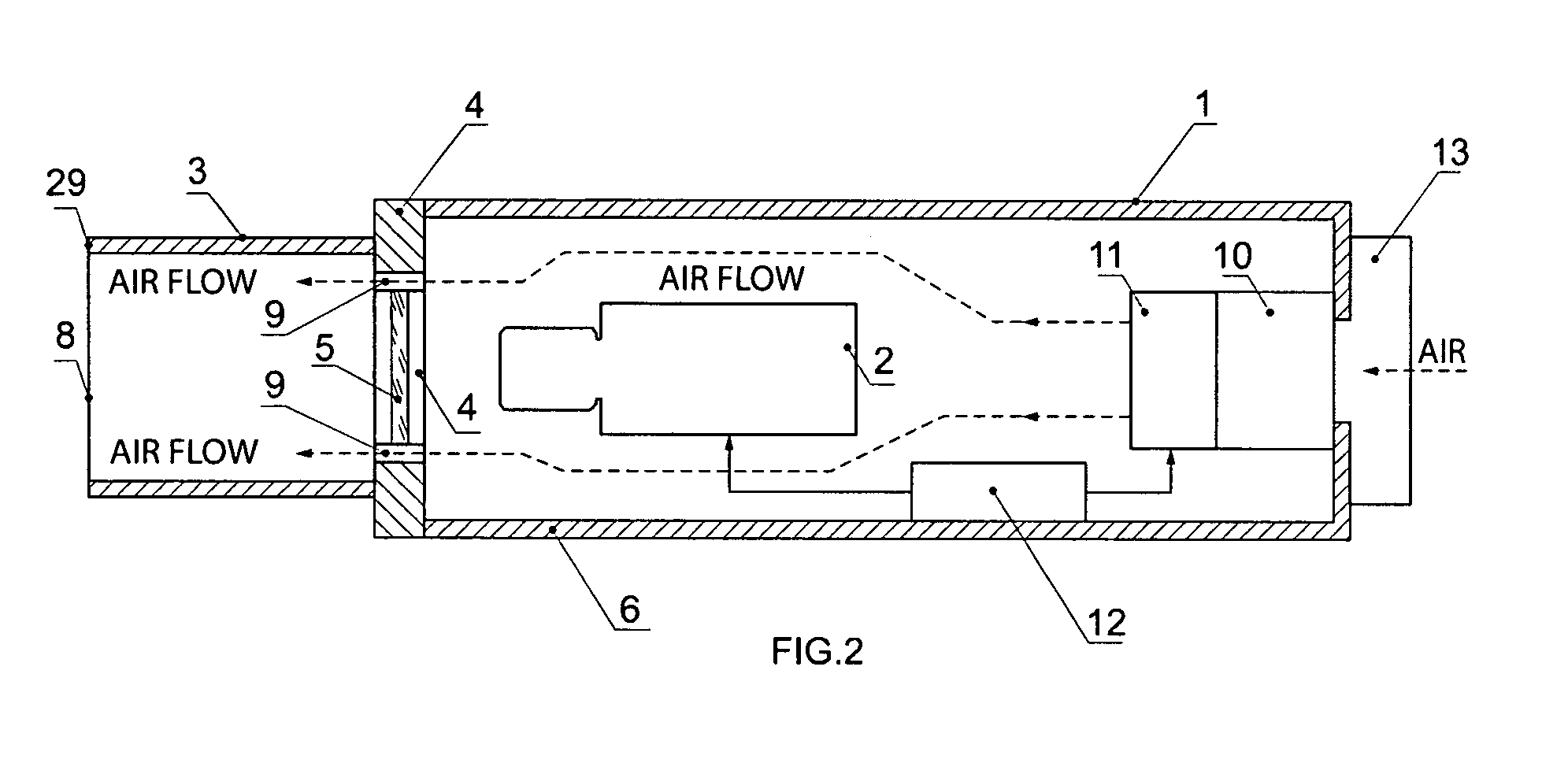 Method for prevention of pollution of the glass of the front window of a housing for an outdoor surveillance camera and a housing for implementation of this method