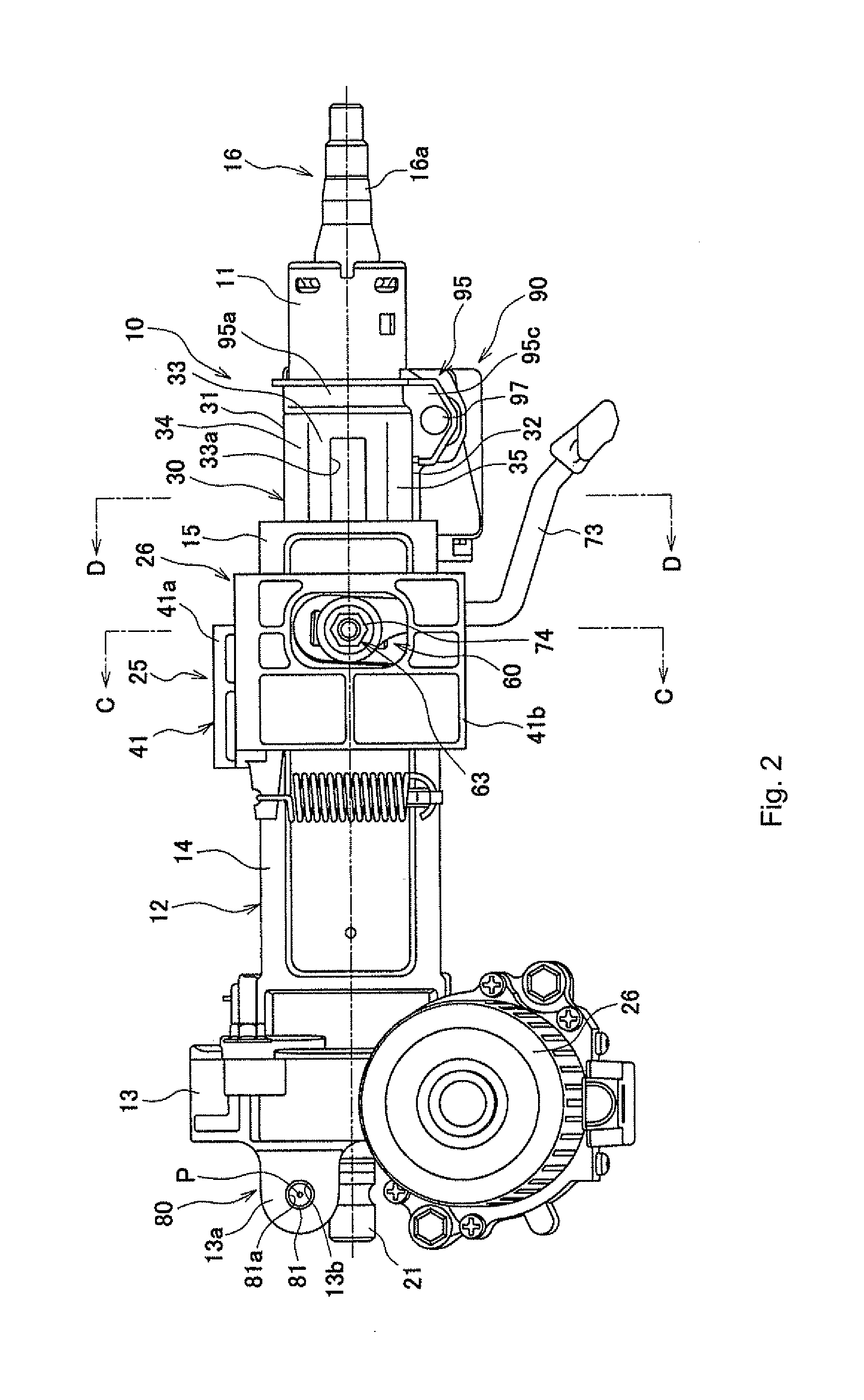 Steering apparatus for vehicle