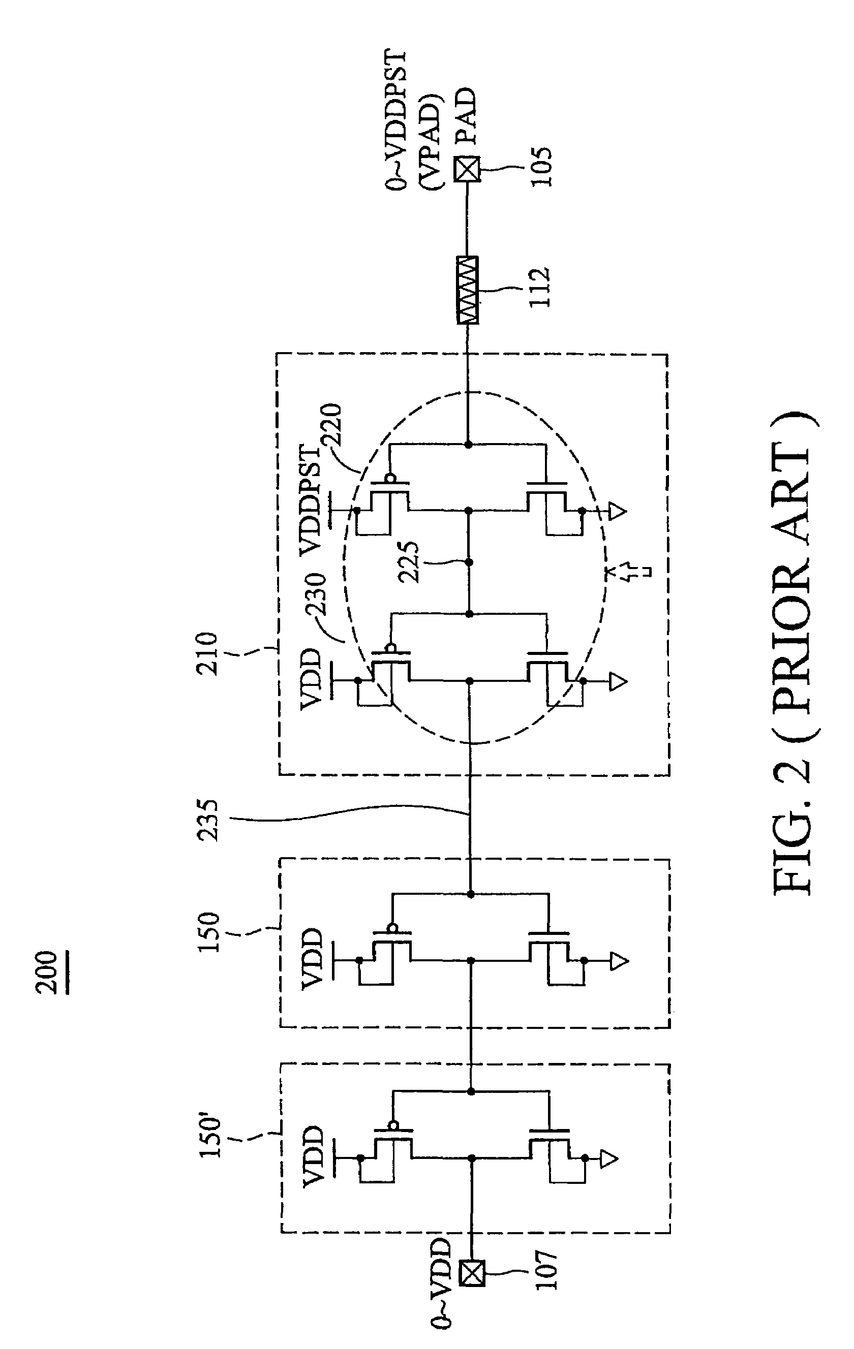 Input buffer structure with single gate oxide