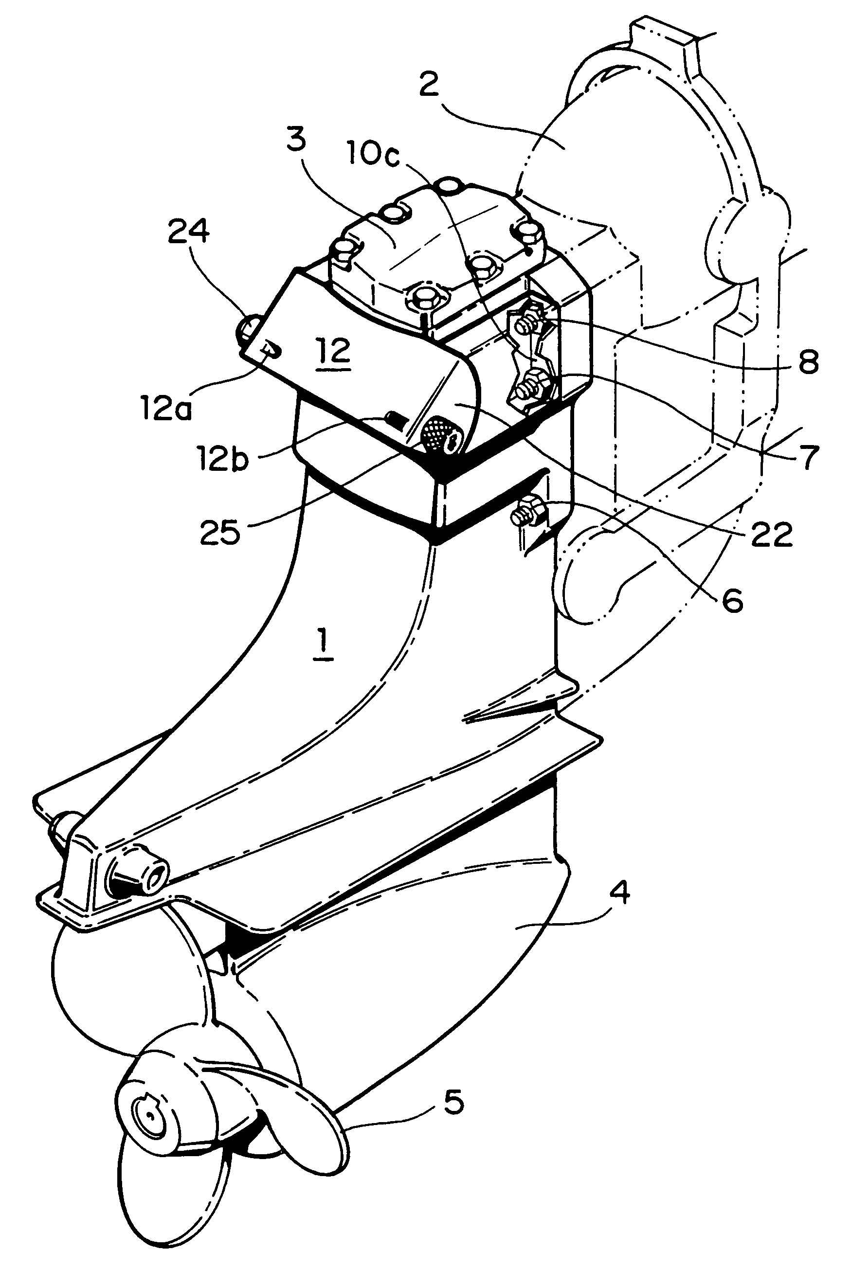 Preventive theft installation on a boat