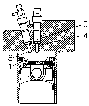 Premixed combustion system of diesel engine