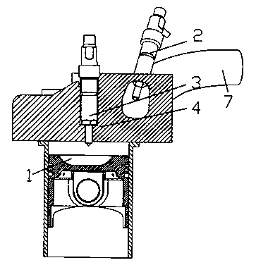 Premixed combustion system of diesel engine