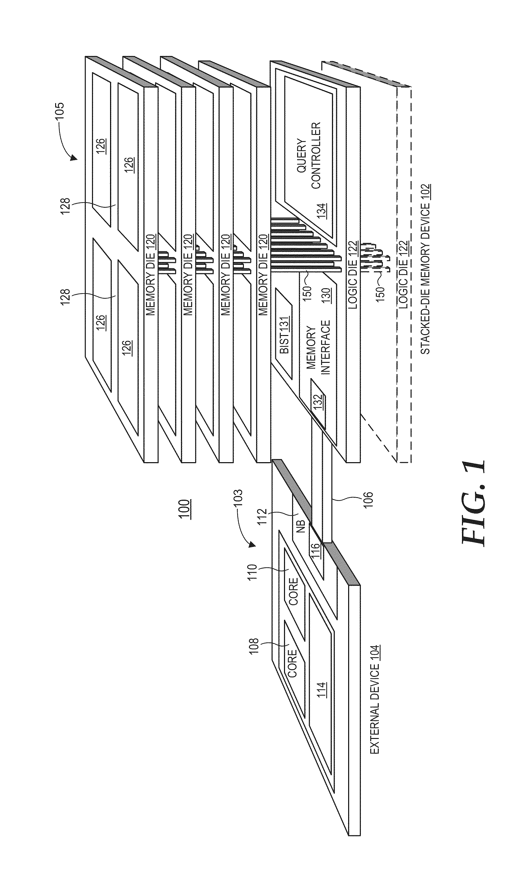 Query operations for stacked-die memory device