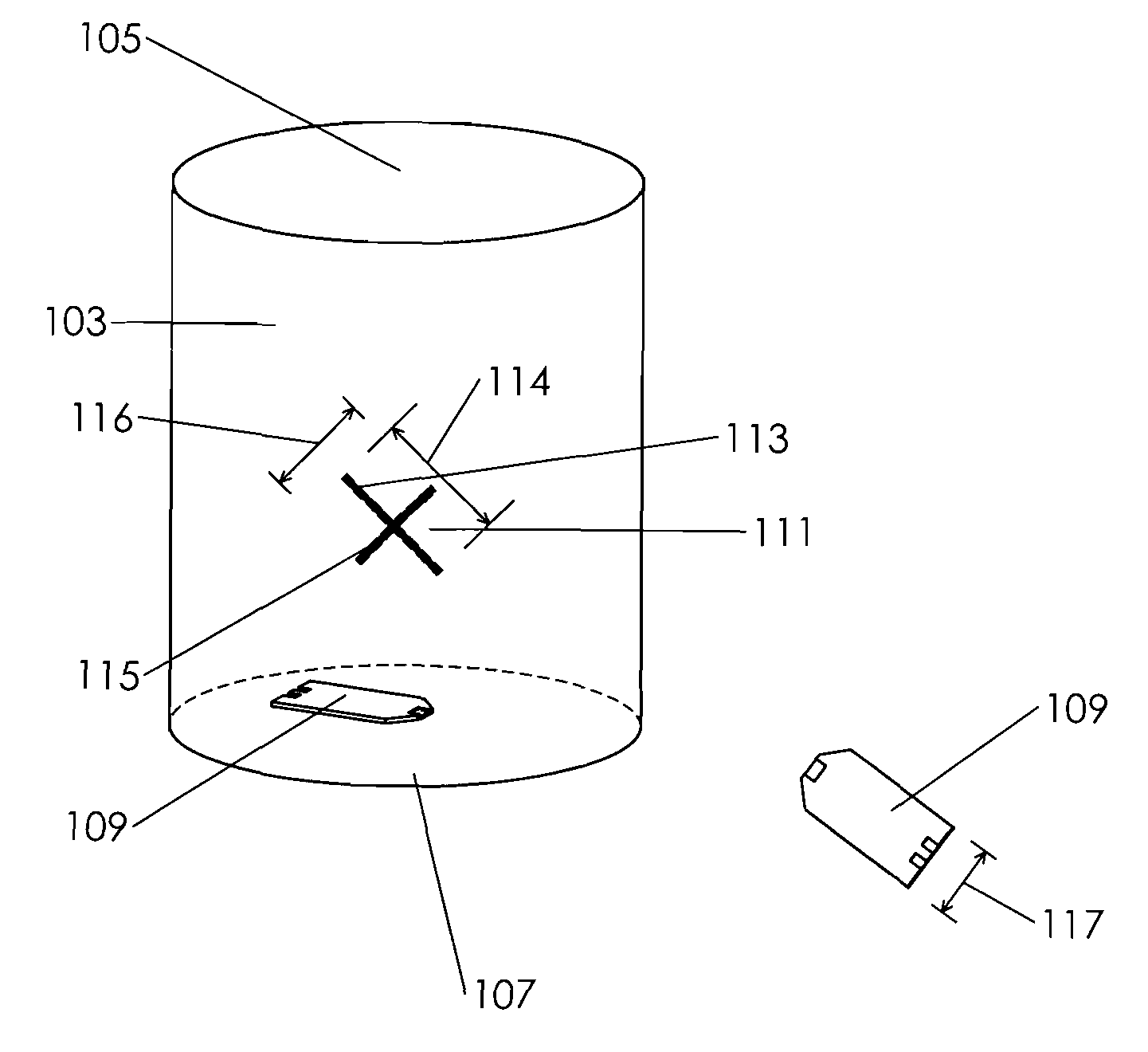 Used test strip storage container