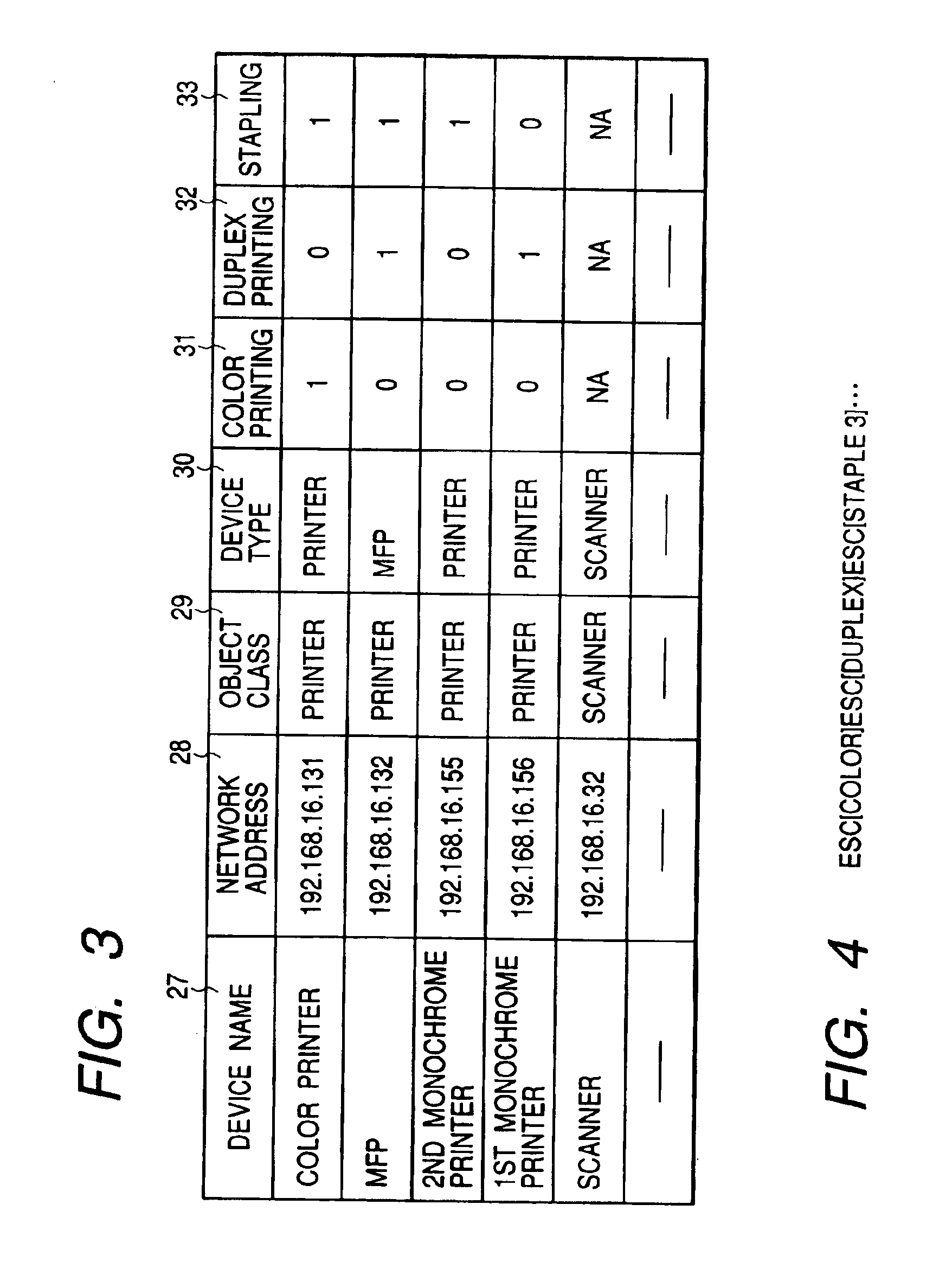 Searching for printers over a network using intermediate print data