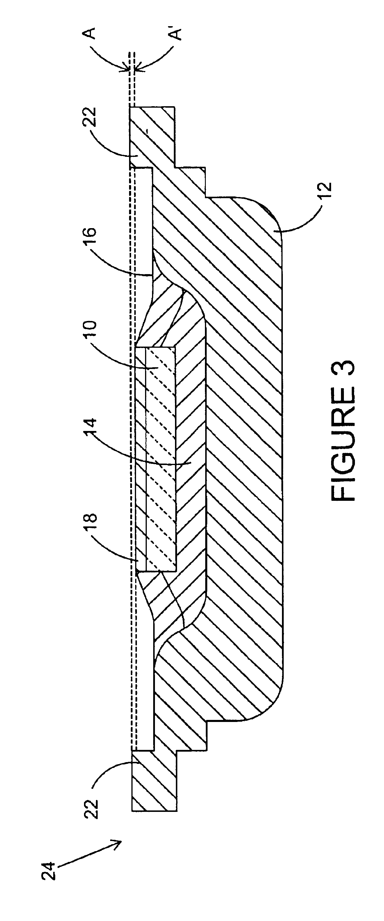 Surface mounted package with die bottom spaced from support board