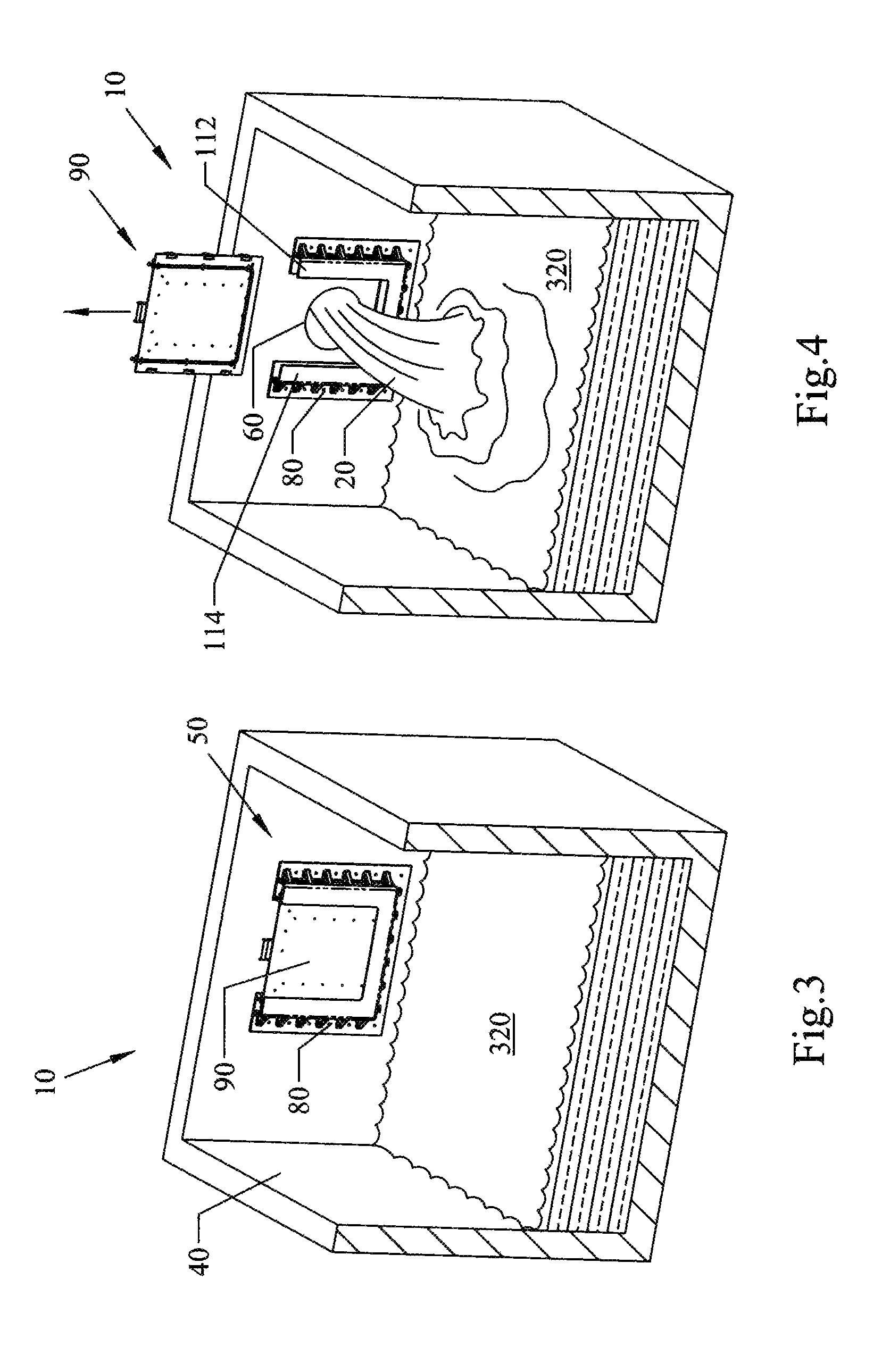 Rotatable wheel box service panel door and equalizer