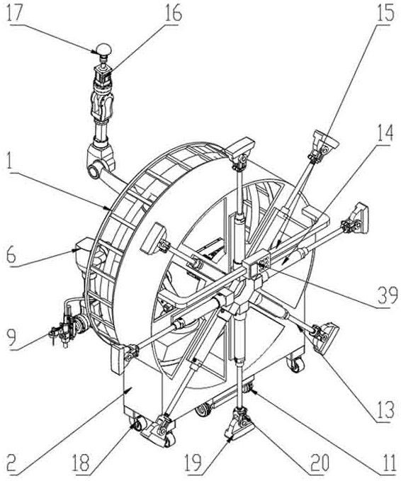 Automatic welding moving trolley for offshore wind power tower drum production