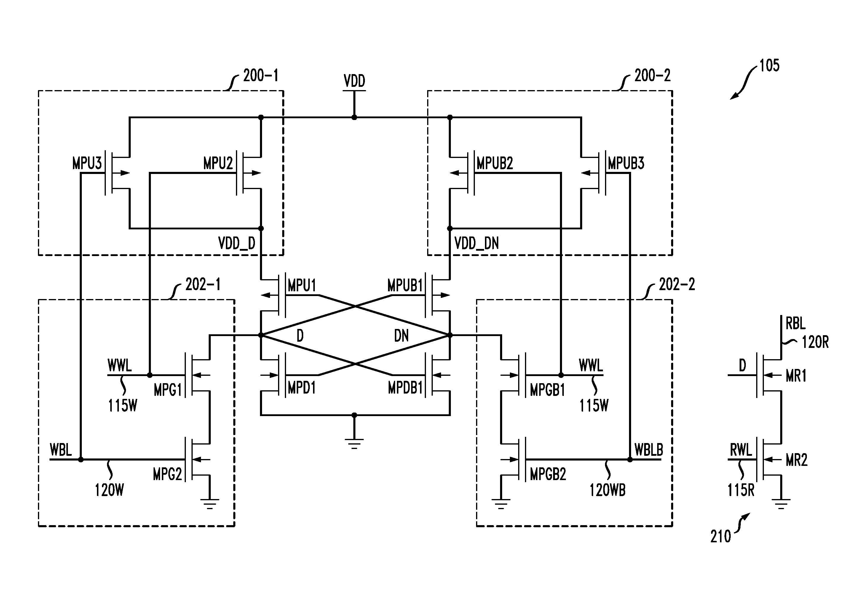 Memory device having memory cells with write assist functionality