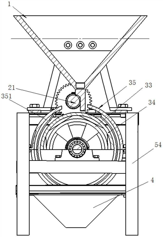 Multi-grain gordon euryale seed shell breaking device