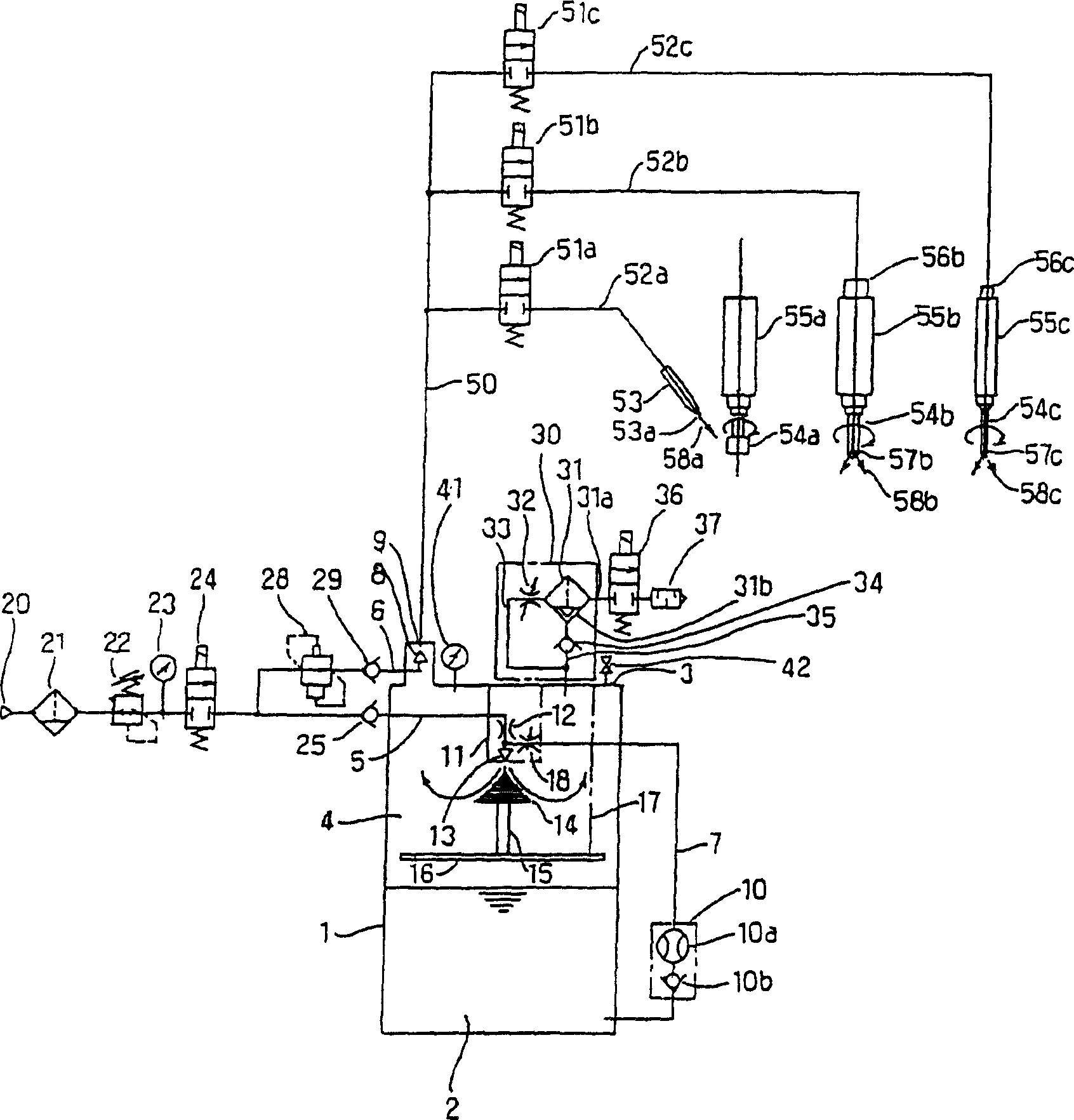 Gas apray generating apparatus