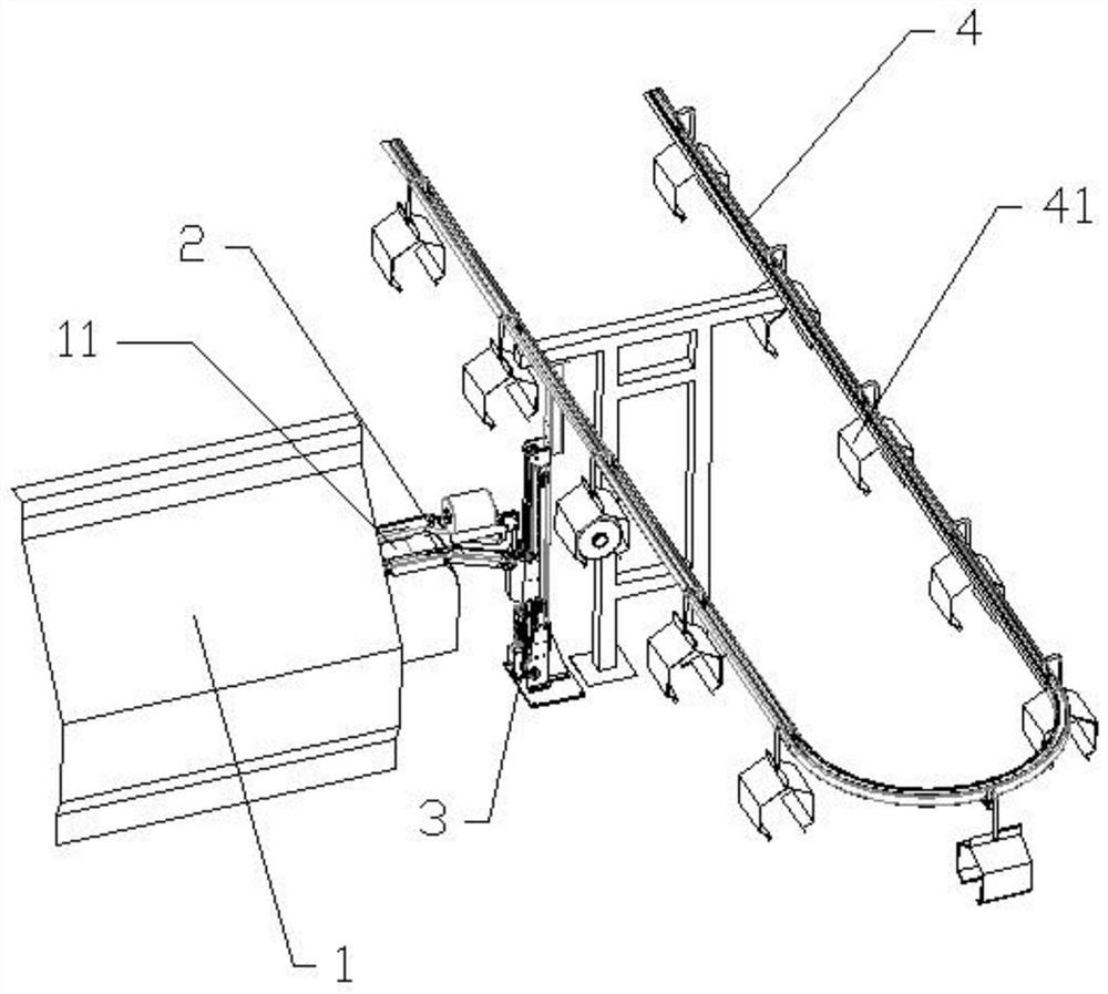 Automatic doffing system for twisting production