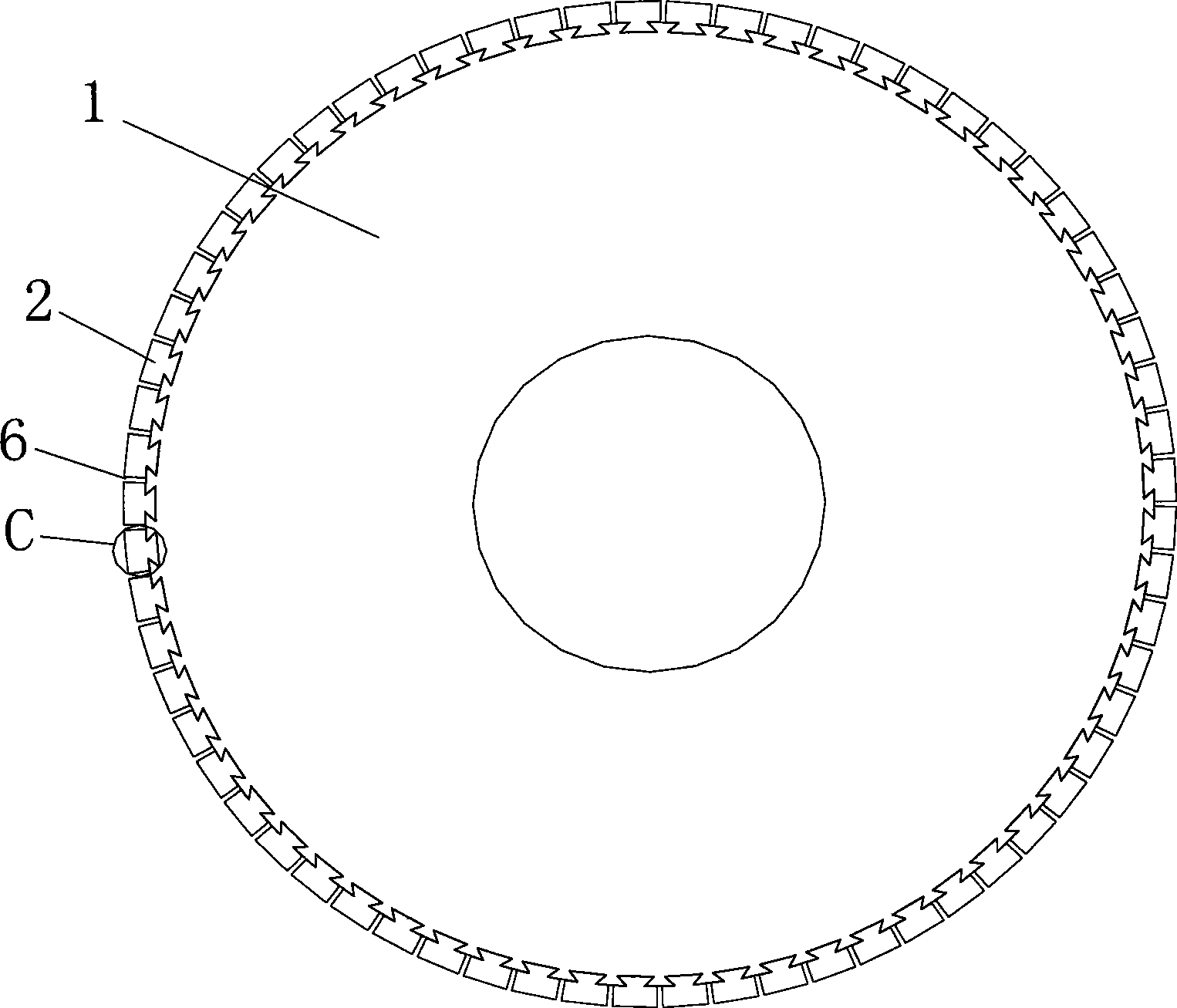 Grinding wheel with split dovetail groove structure