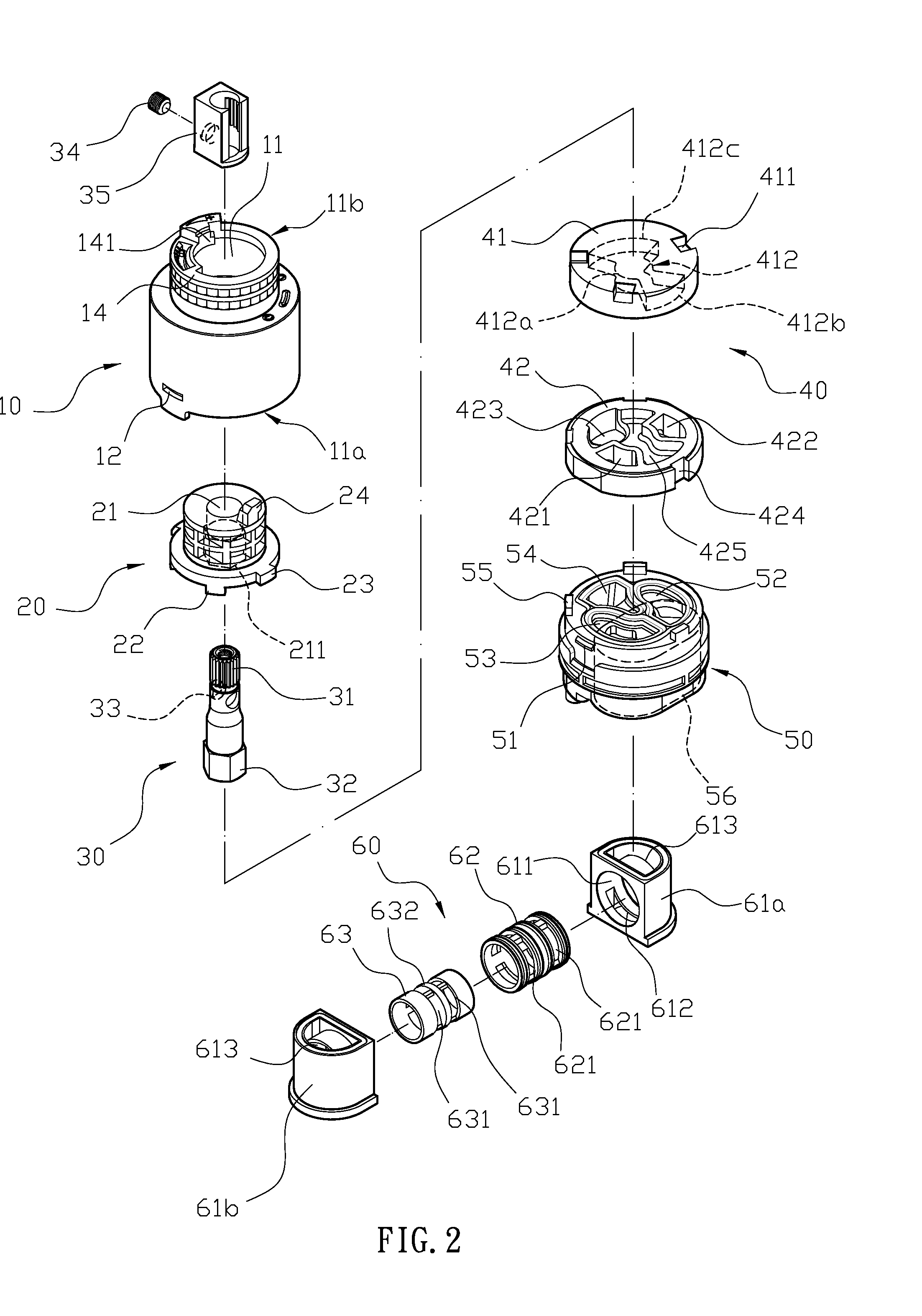 Balancing valve in faucet