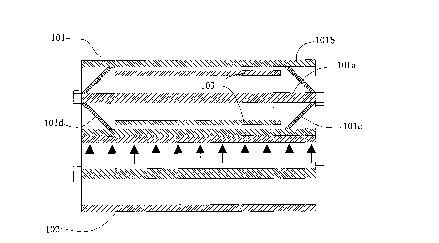 Compression roller of composite machine for preparing polyethylene fiber reinforced composite material