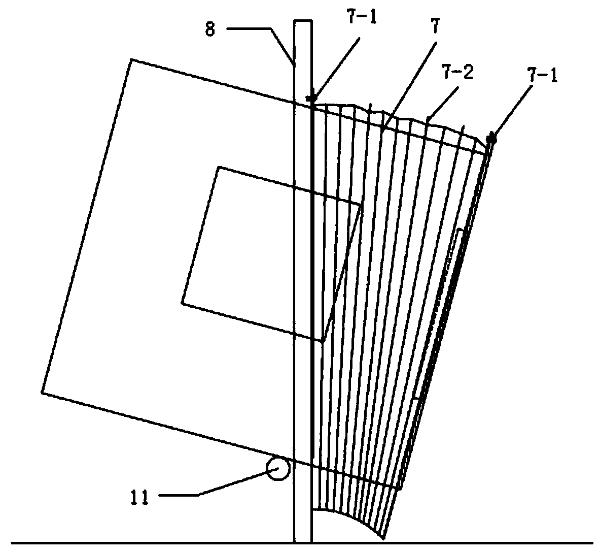 Accordion cover type sealing structure of double-door washing machine