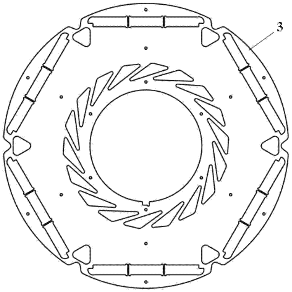 A unit magnetic pole structure of a permanent magnet motor rotor