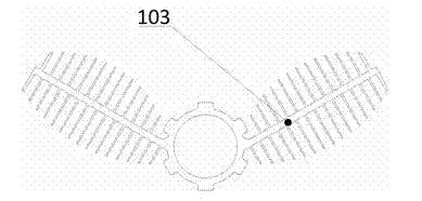 LED road lamp using extruded double-sided radiator as main lamp structure