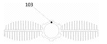 LED road lamp using extruded double-sided radiator as main lamp structure