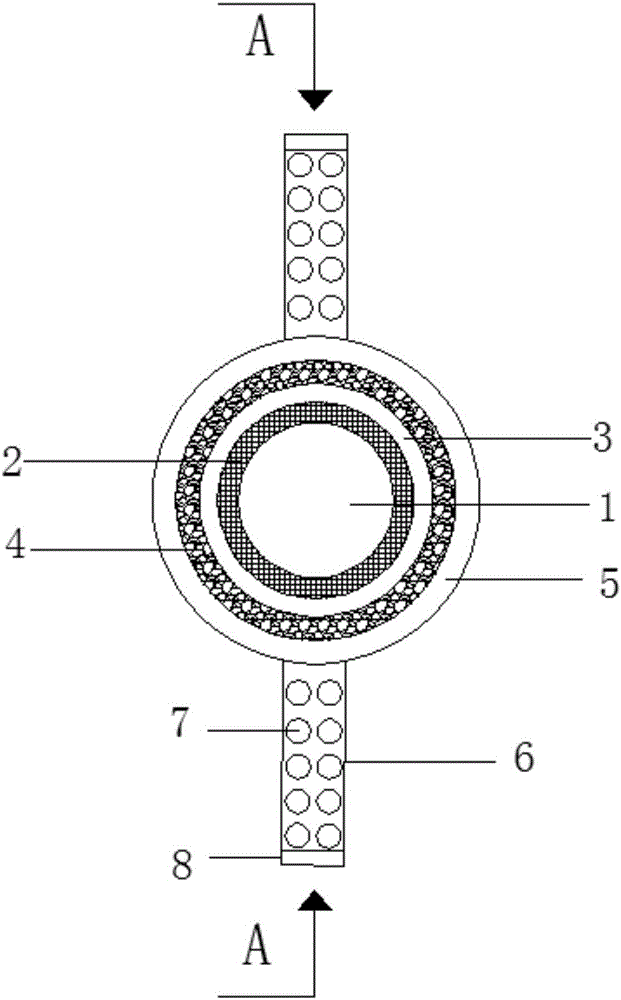 Underground pipe with long service life and good drainage properties and used for saline-alkali land