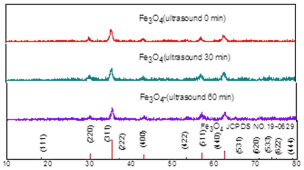 Preparation method and application of Pd-Fe/Fe3O4 material