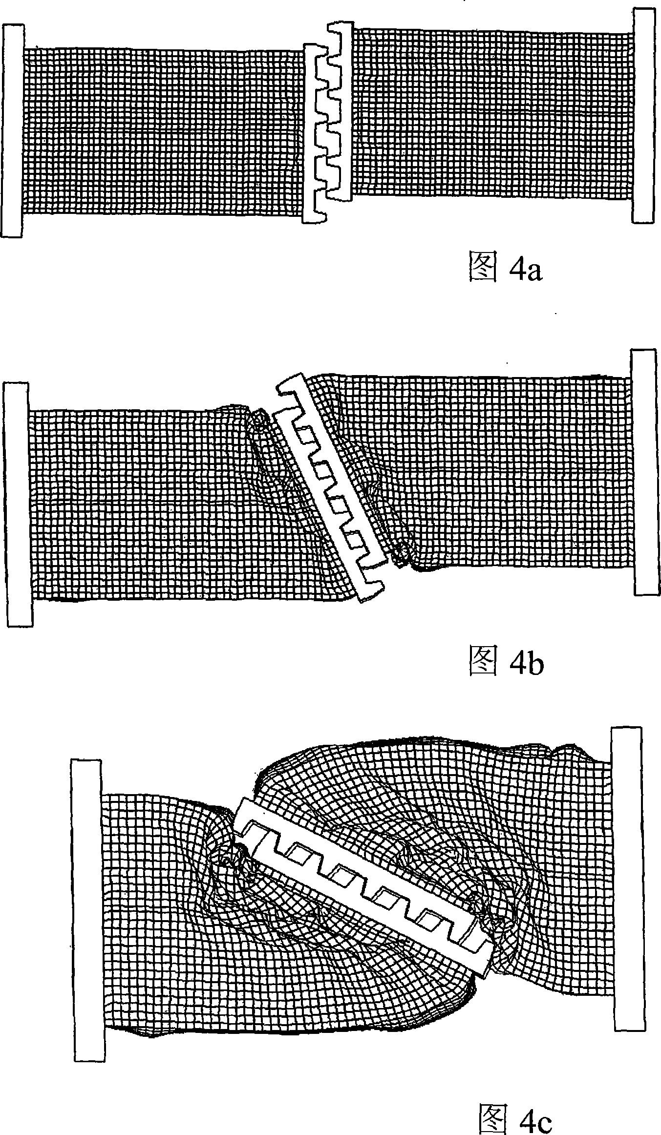 Crumple element comprising a guiding mechanism