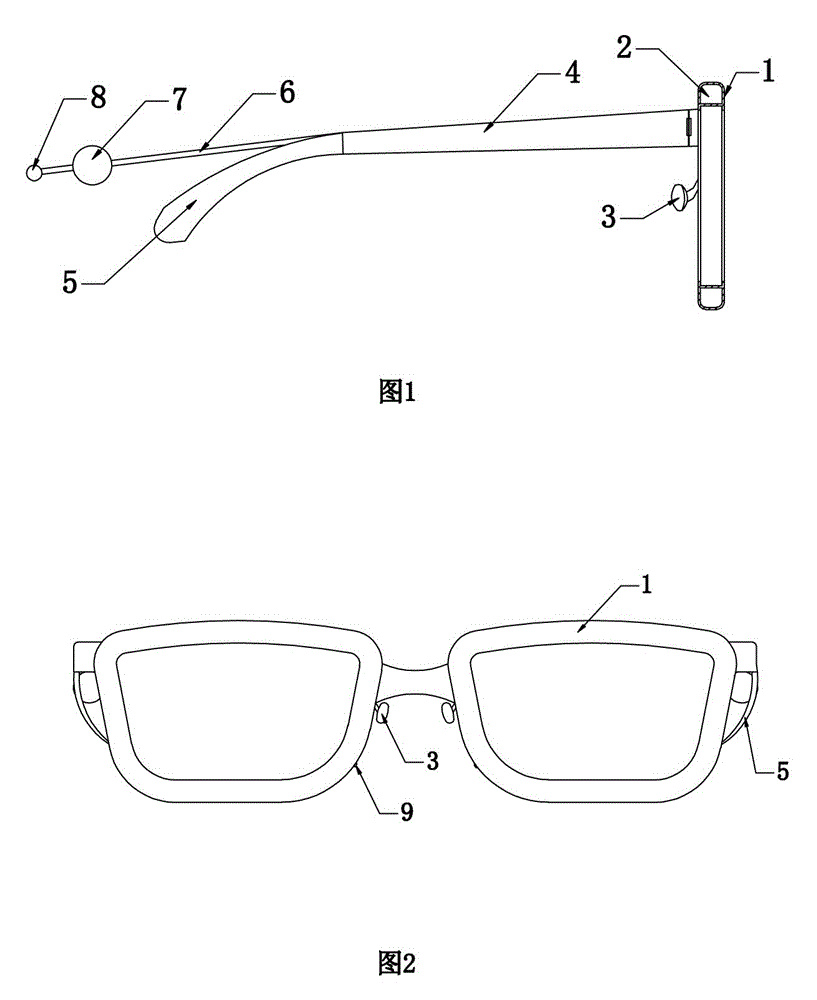 Broadside glasses frame capable of alleviating pressure on nose bridge