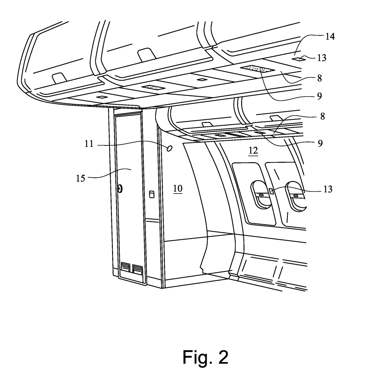 Aircraft cabin disinfection system