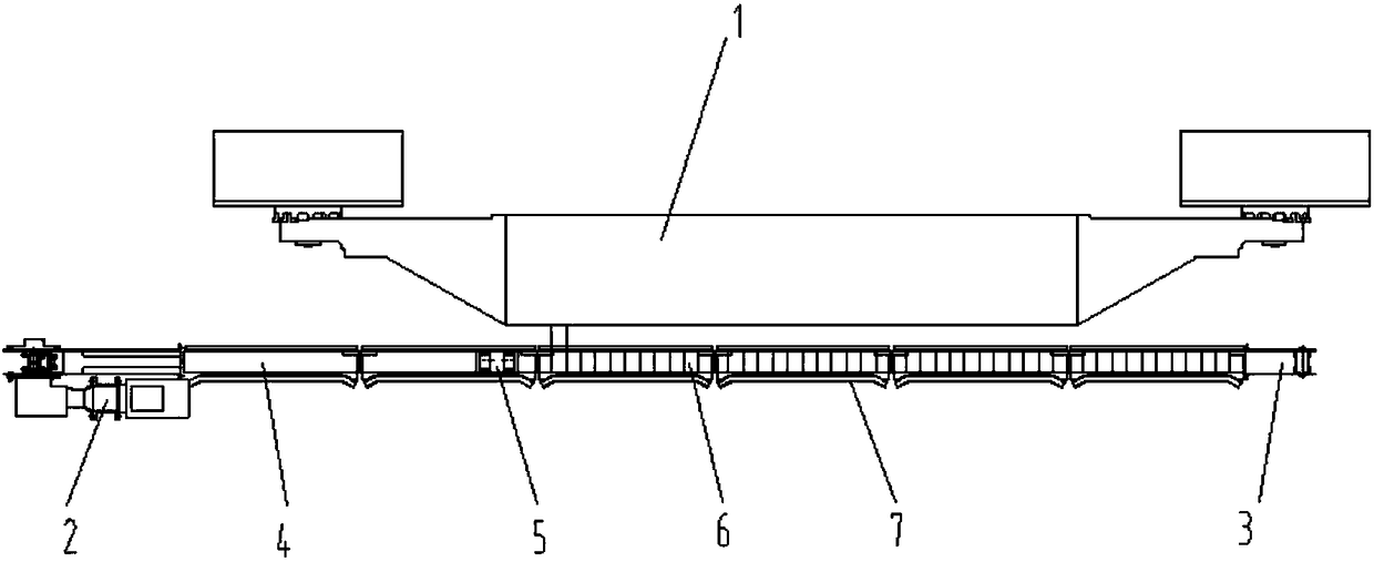 Cable clamp dragging device of coal cutter