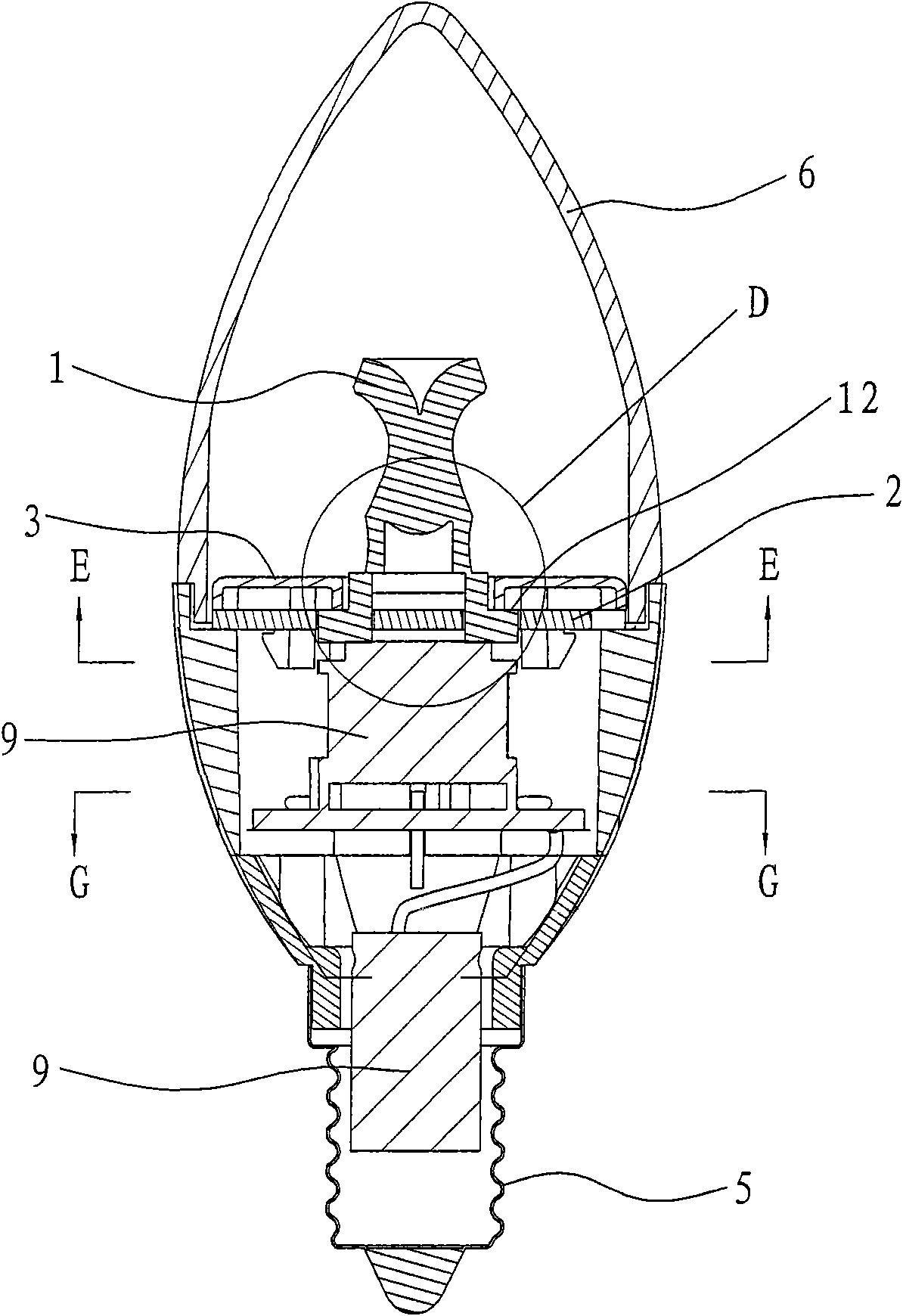 LED lamp structure