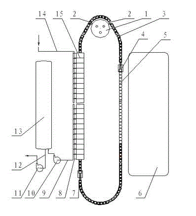 Waste heat collecting and recycling method in solidification course of liquid calcium carbide