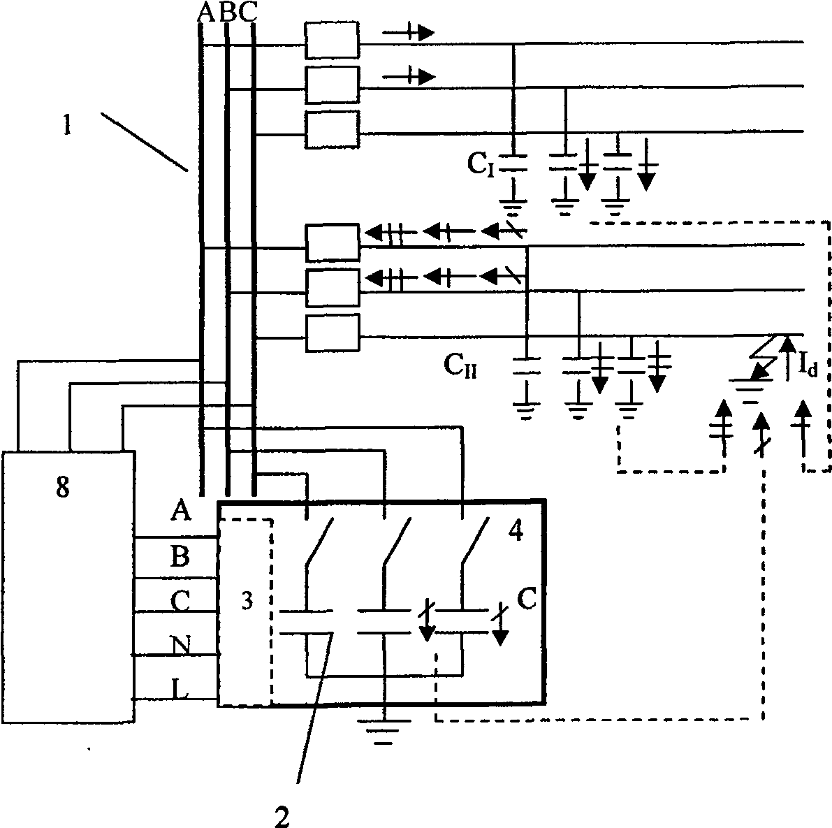 Stable status zero-sequence current increase and assistance device and method