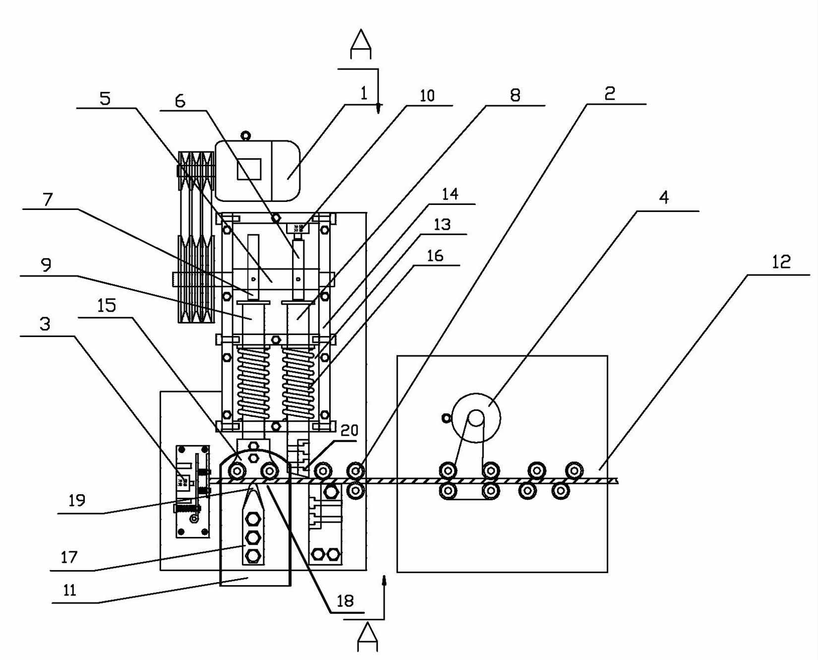 Straightening, shearing and bending machine for steel bars