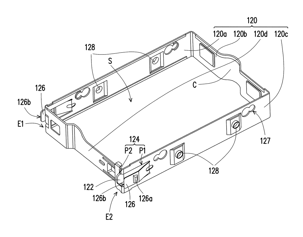 Holding structure and mounting structure