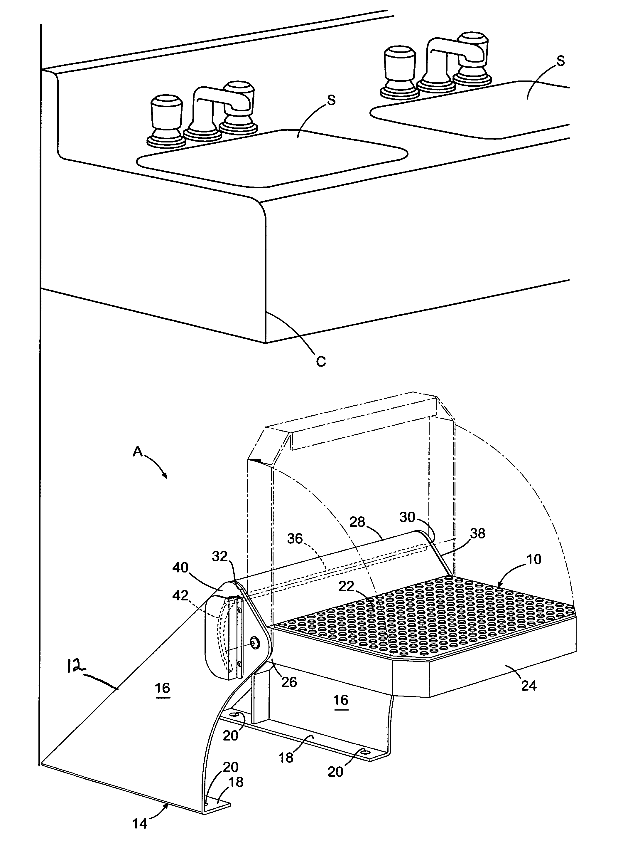 Sink access device for a public restroom