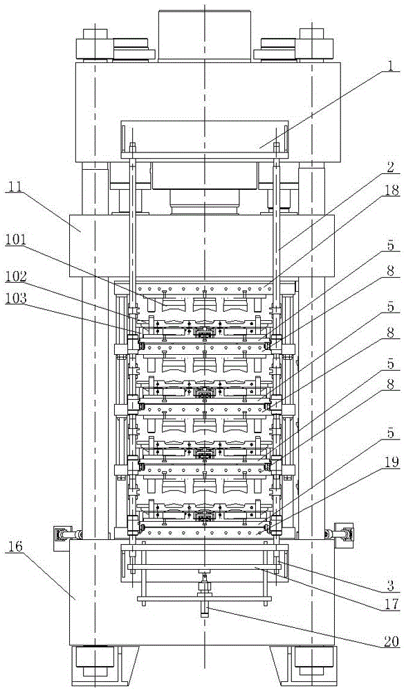 A multi-layer mold press