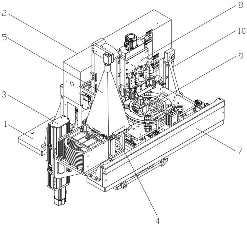 Full-automatic wafer splitting equipment based on visual pre-correction positioning