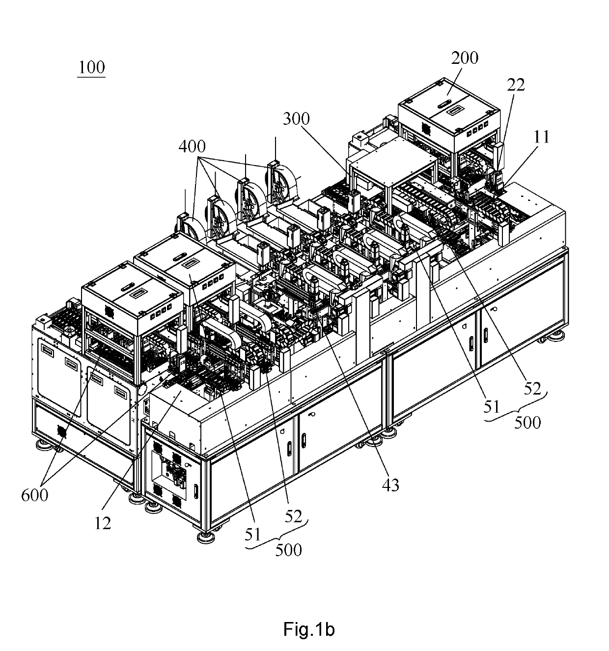 Automatic labeling production line for solid state disk