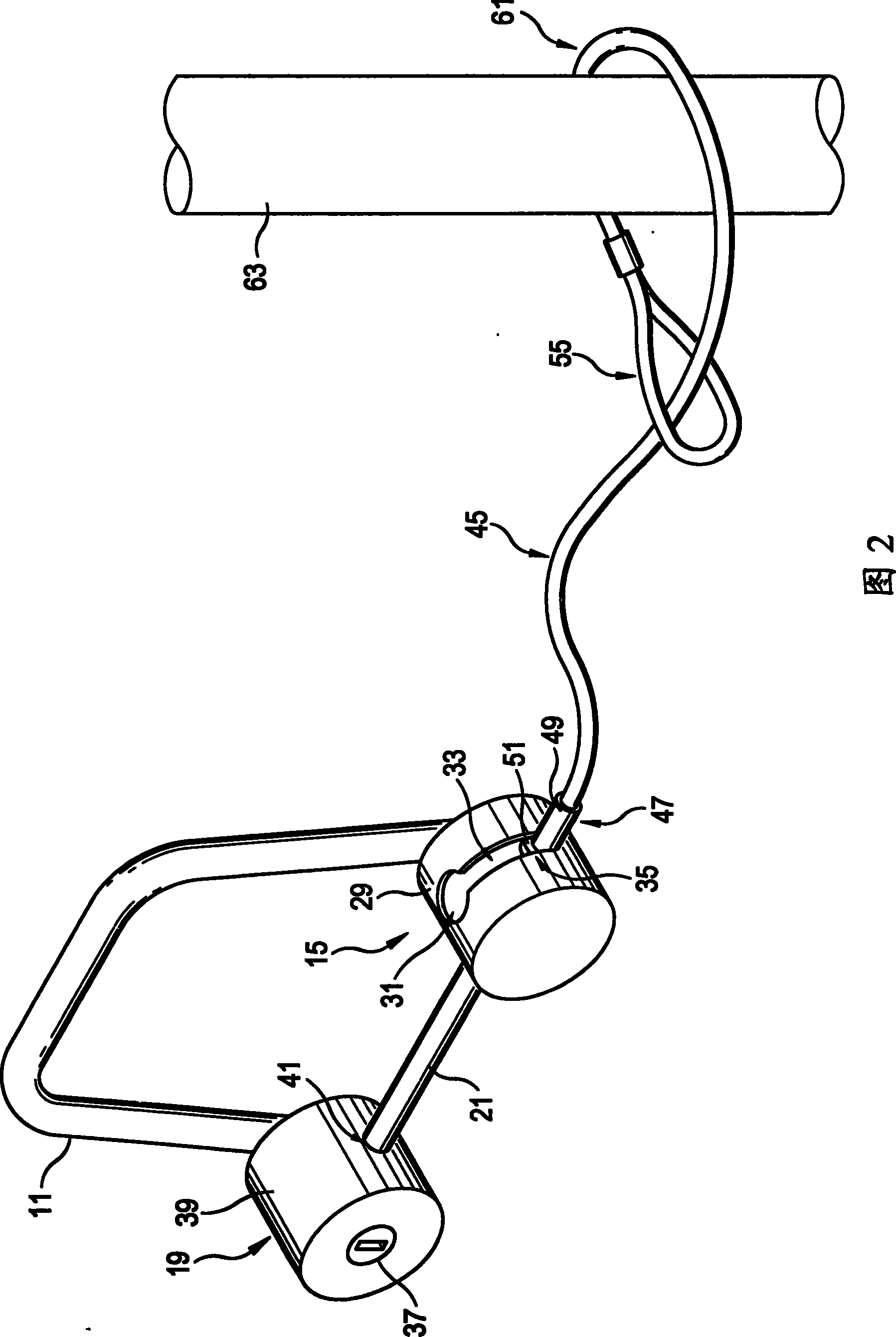 Frame lock with pivotable shackle and locking system for a bicycle