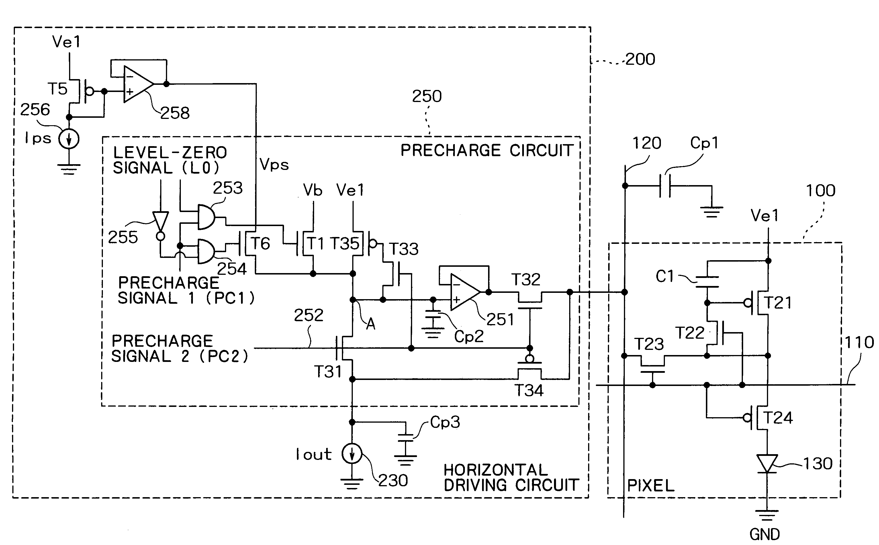 Driving circuit of current-driven device, current-driven apparatus, and method of driving the same