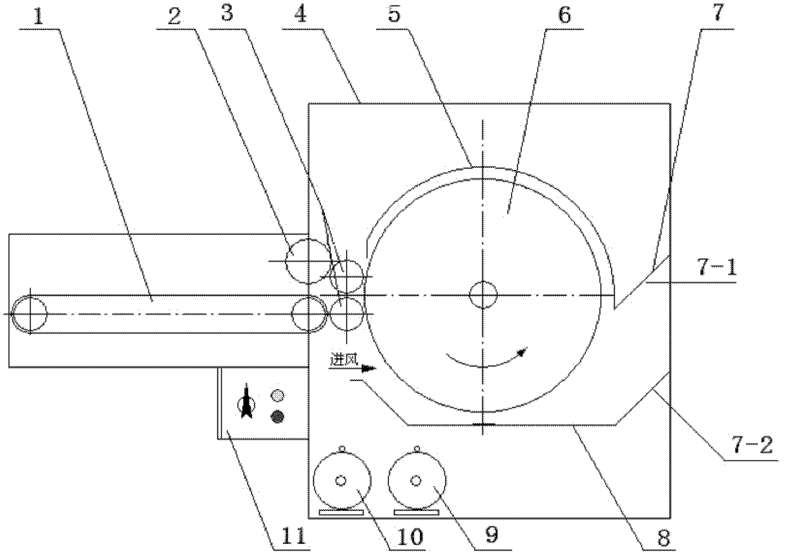 Lint cotton pretreatment device