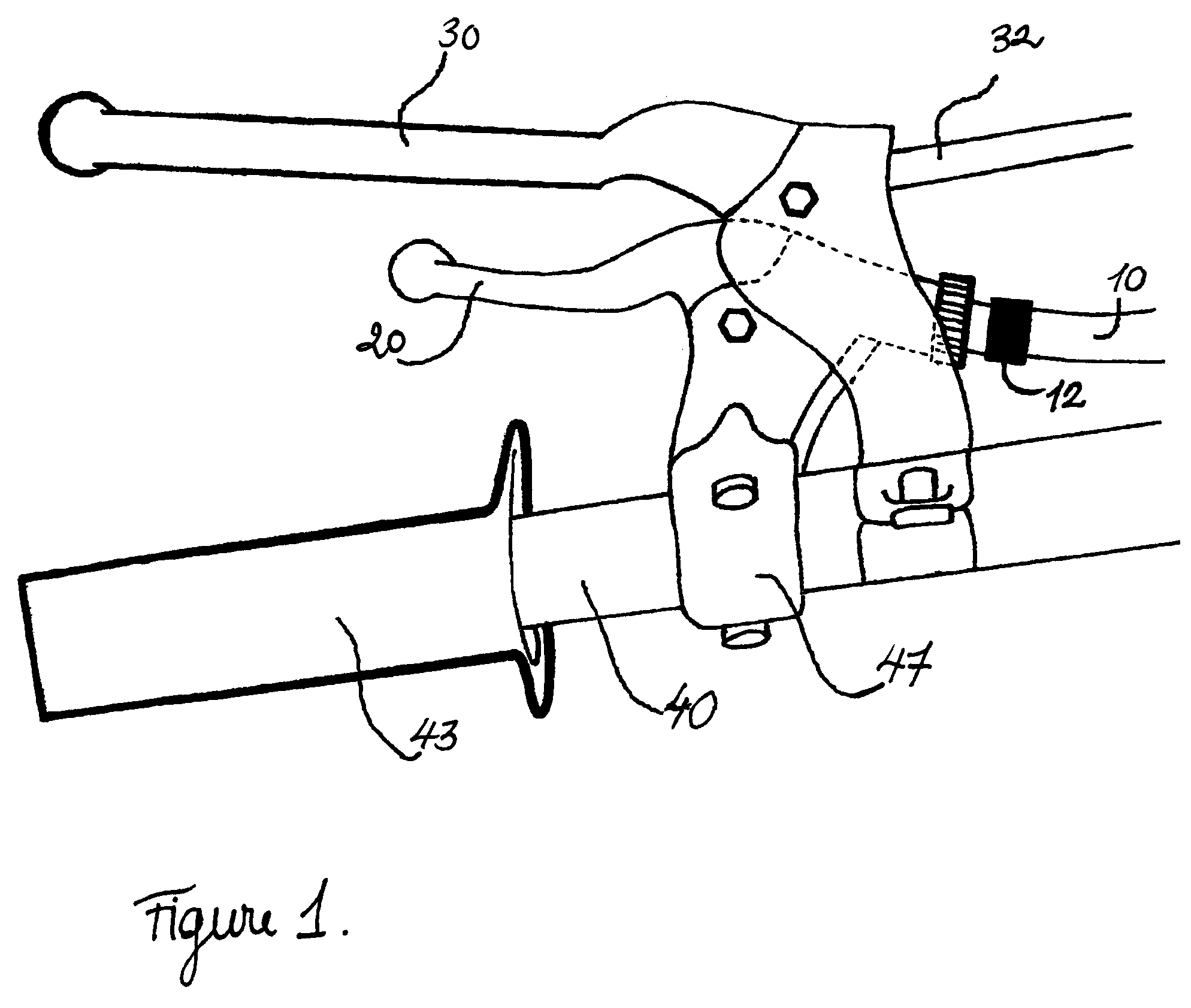 Motorcycle rear-wheel braking system operating mechanism