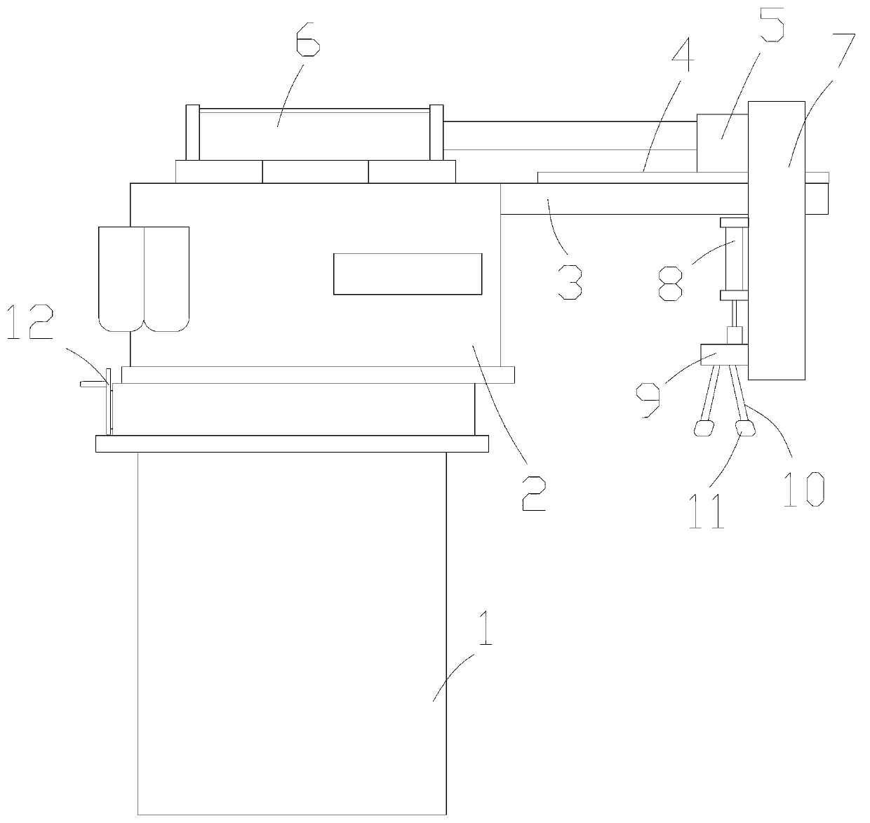 Glassware clamping and conveying mechanical arm