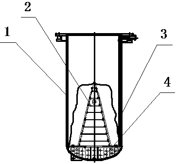 Reduction distillation reaction device for sponge titanium production