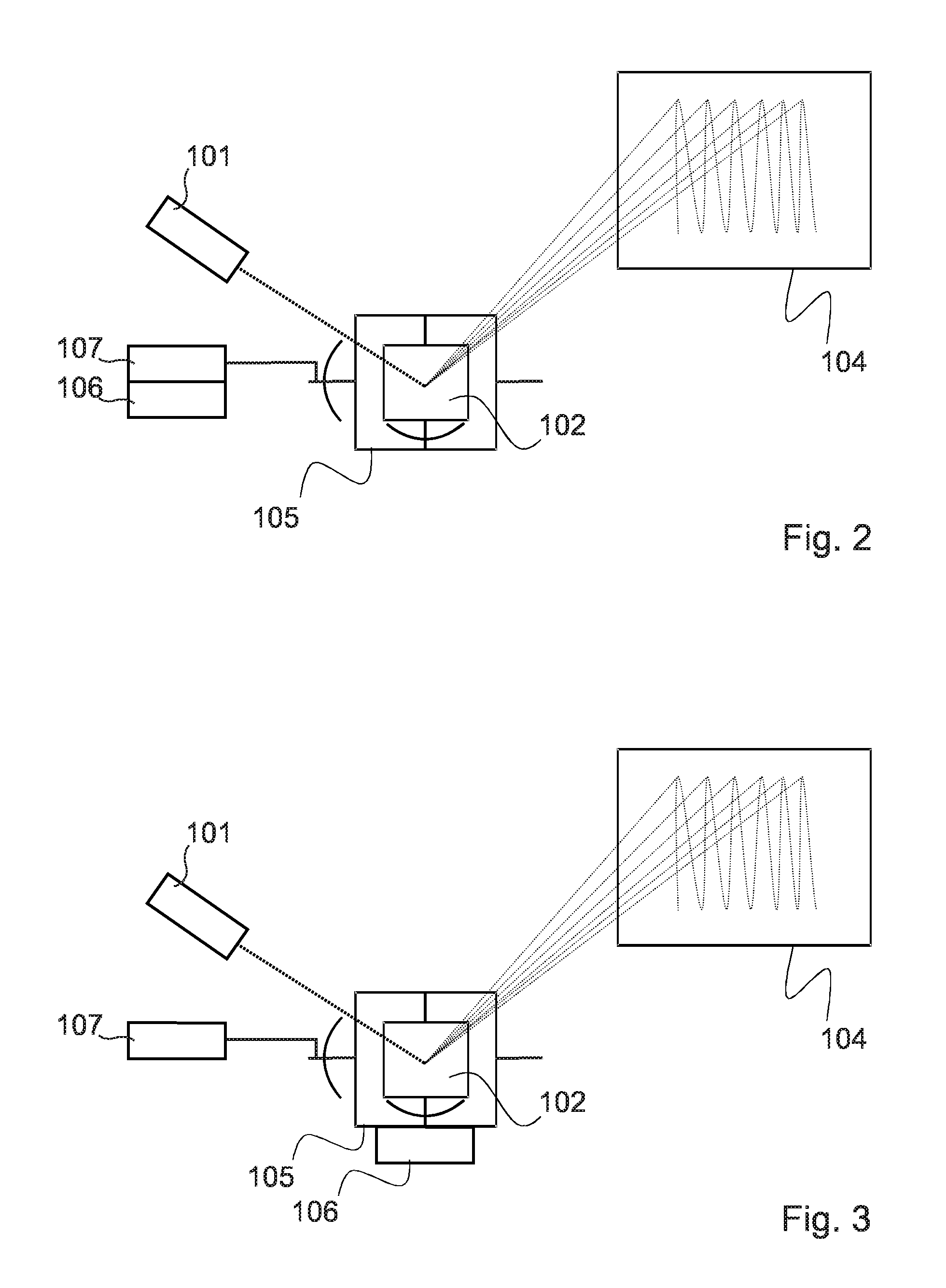 Micro-projection device with anti-speckle imaging mode