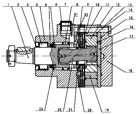 Short-shell axially compact high-speed flow distribution cycloid hydraulic motor