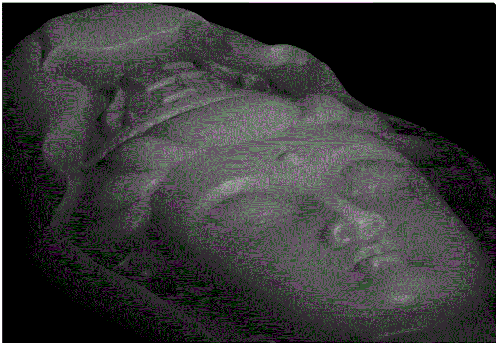 A processing method for forming an image with relief visual effect on a plane material and its product