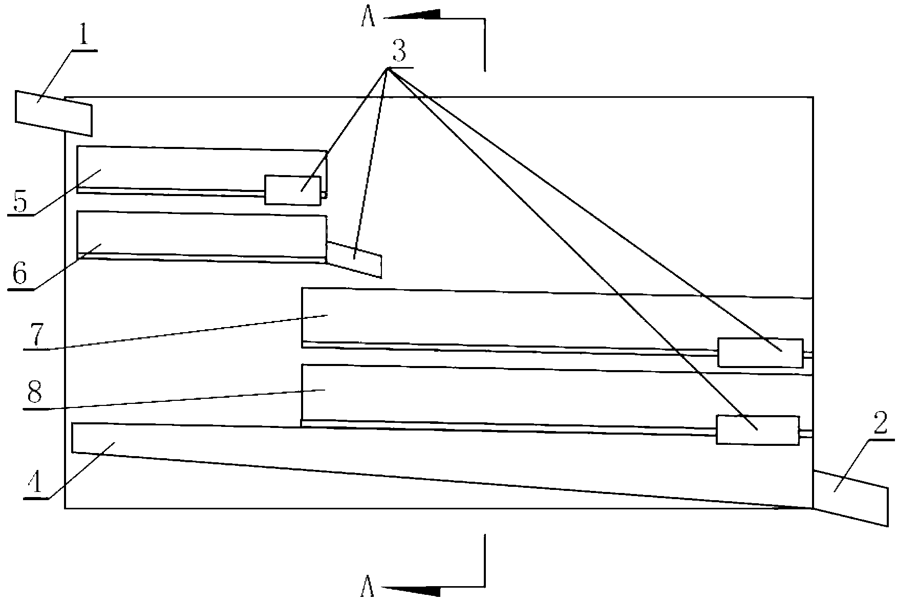 Multi-level thinning screen separation device for caboes