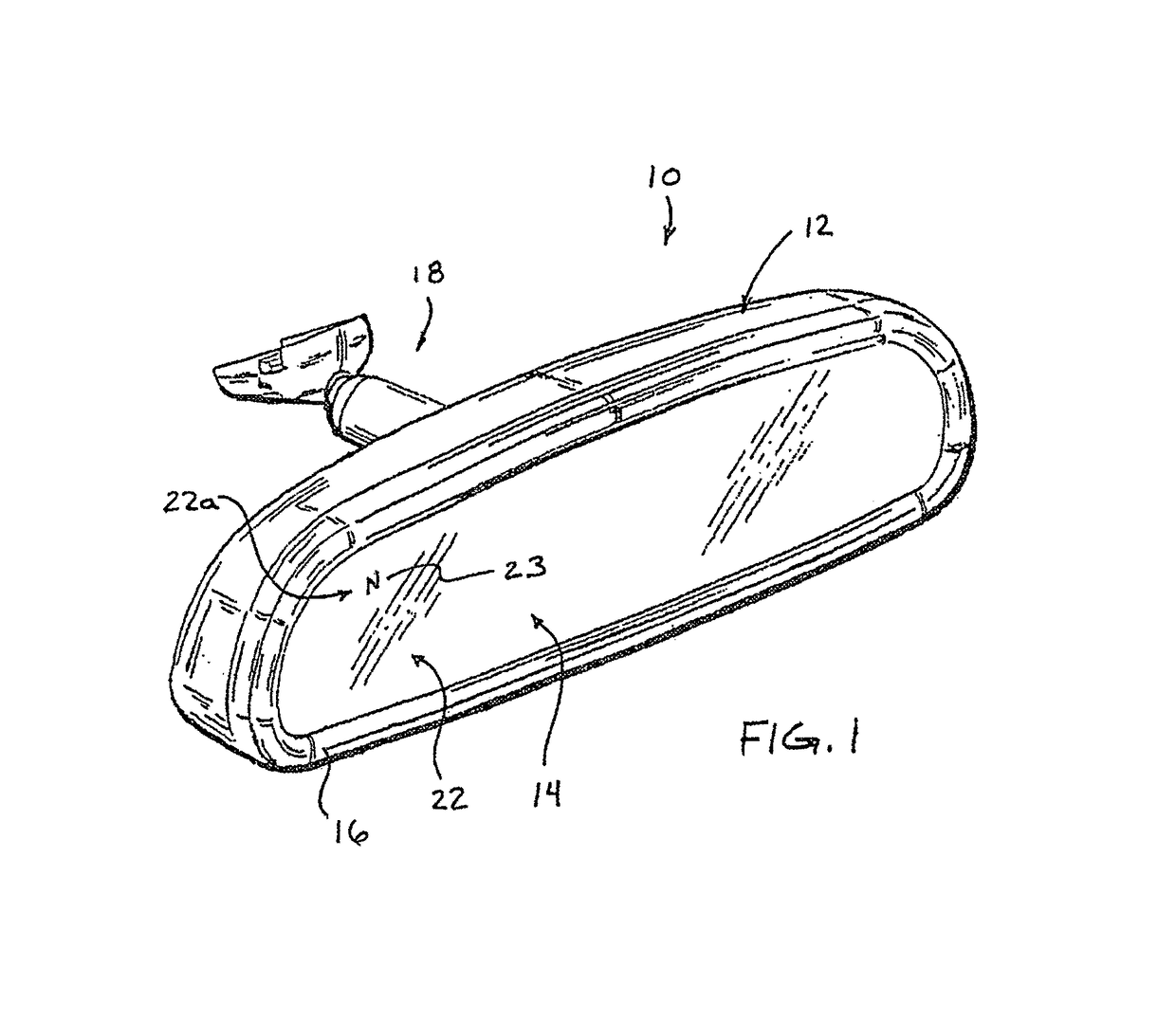 Interior rearview mirror assembly