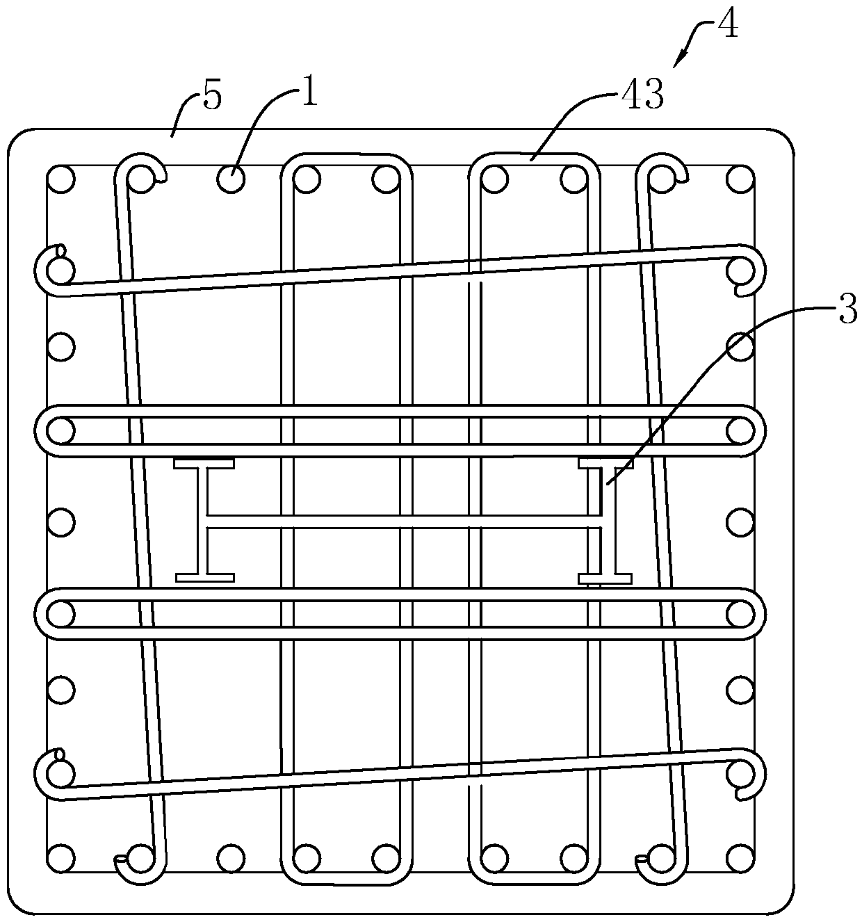 Section steel column and construction method thereof